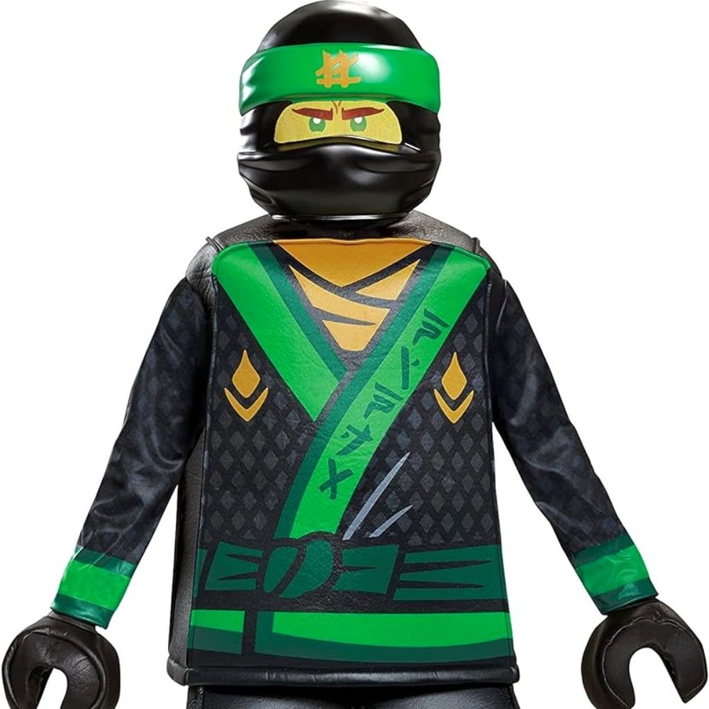 Disguise 5 PC Lloyd Lego Ninjago Movie Prestige Costume, Green, Medium (7-8)